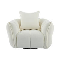 SESSEL mit gerader Rückenlehne - 1 Person - stoff - gebrochenes weiß Kimaca - Weiß, Kunststoff/Textil (110/69/96cm) - Vente-Unique
