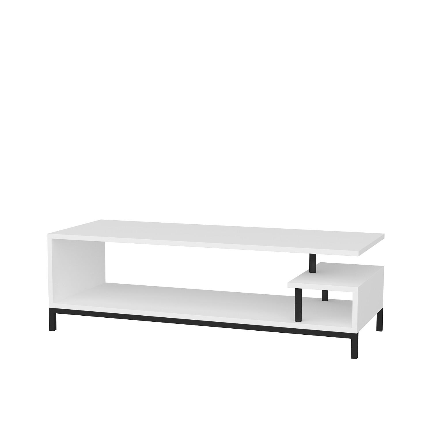 TV-LOWBOARD Reilly Schwarz-Weiß - Schwarz/Weiß, Holzwerkstoff (120/38/45cm) - Decorotika