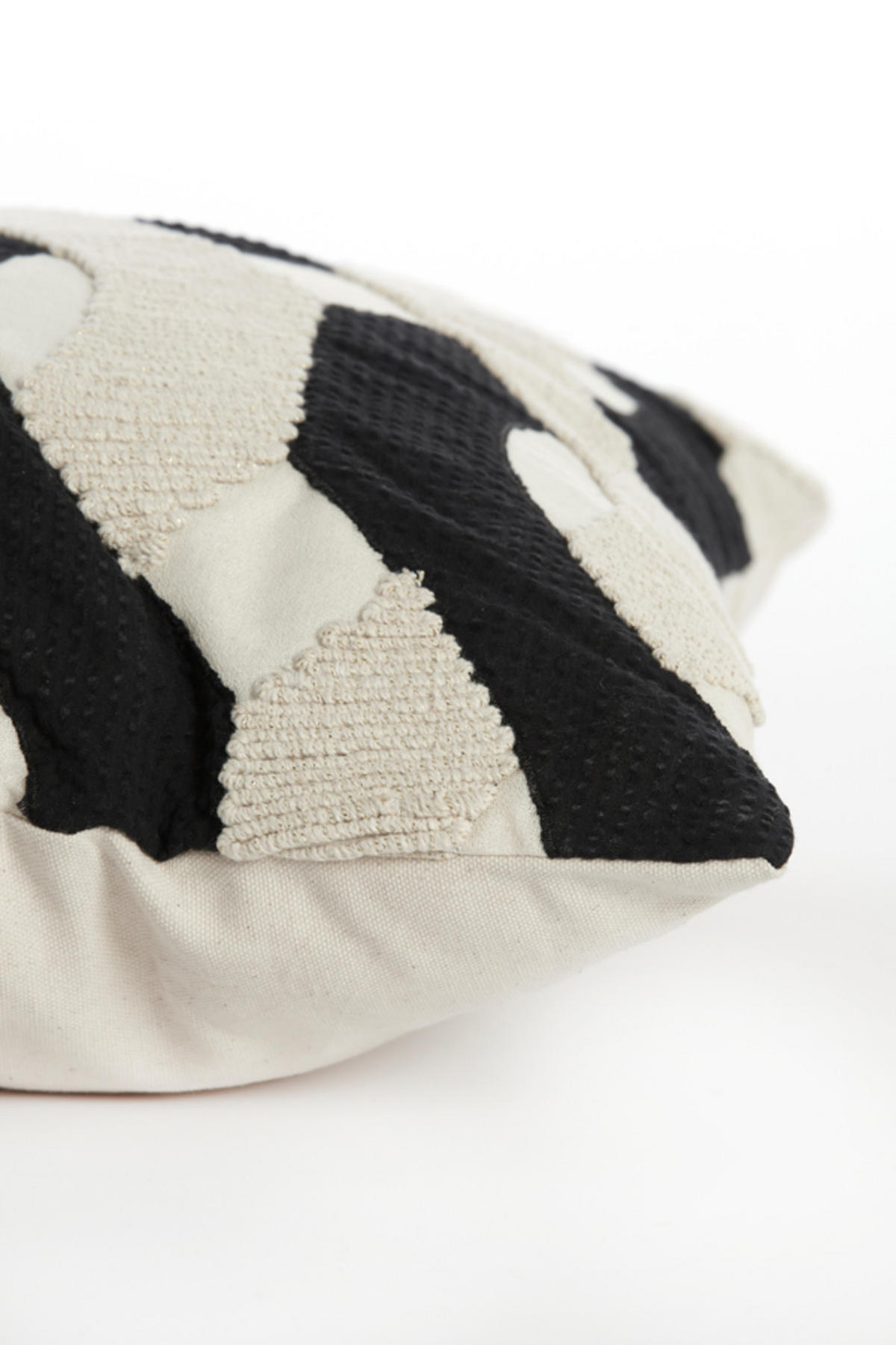 DEKOKISSEN Bendigo Braun 45/45/10 cm - Schwarz, Textil (45/45cm) - Light & Living