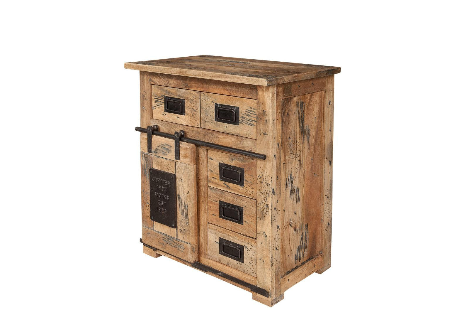 Massivmoebel24 Kommode Natur 70x85x45 cm