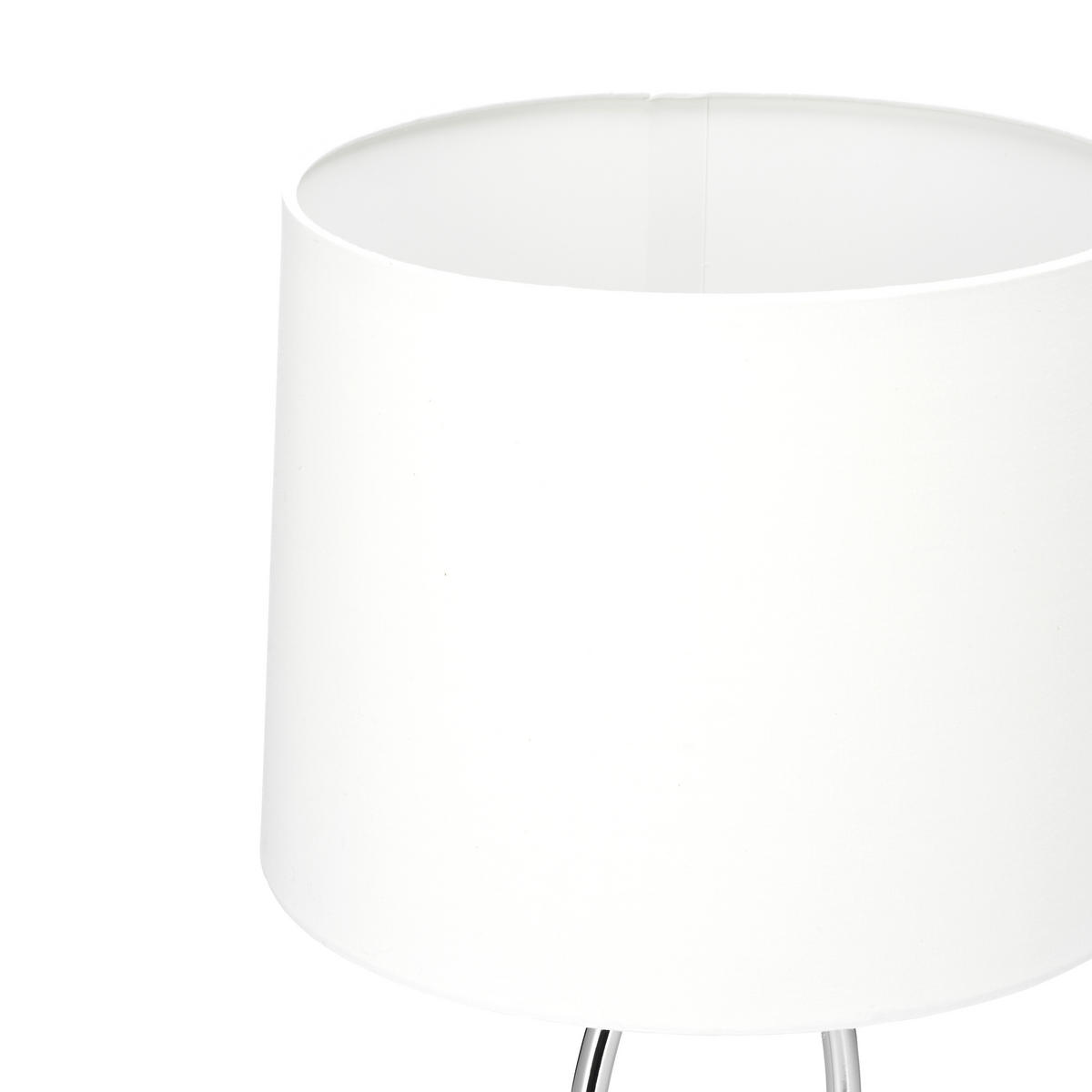 2XTISCHLAMPE - Silberfarben, Textil/Metall (18/28/51cm) - Relaxdays