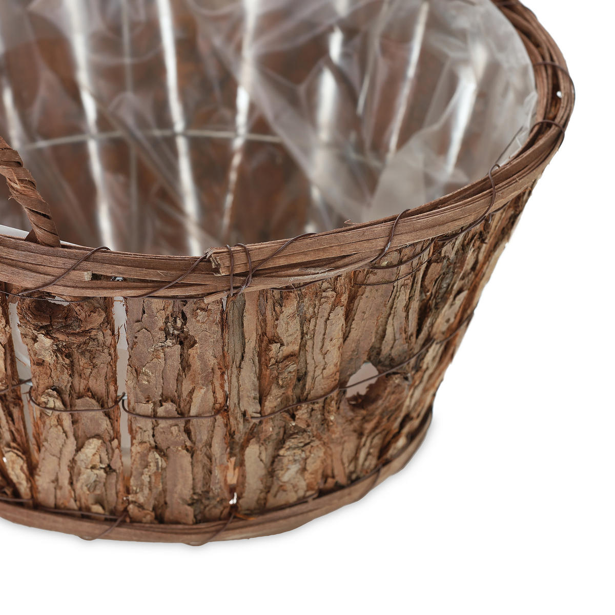 3XBLUMENTOPF - Braun, Holz/Kunststoff (29/19.5/28.5cm) - Relaxdays