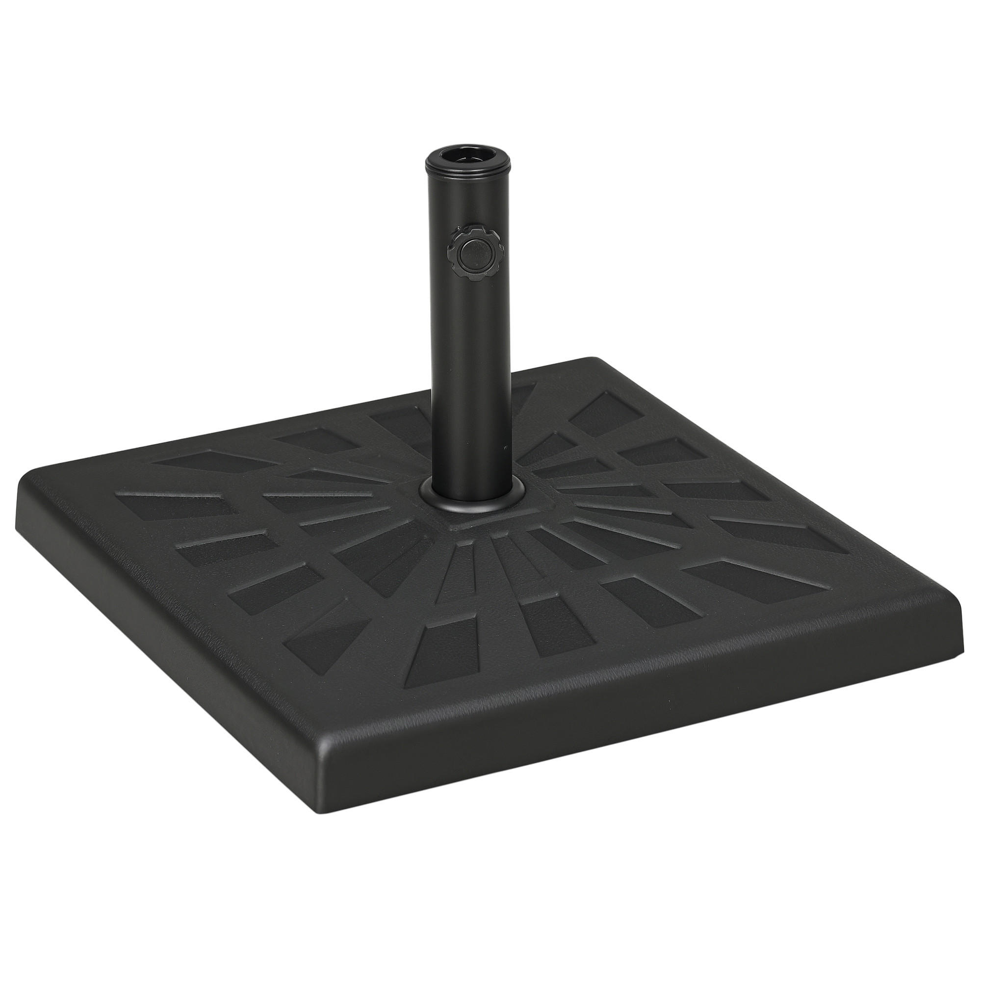 SONNENSCHIRMSTÄNDER Schwarz 51/51/32 cm - Schwarz, Metall (51/51cm) - PANGIVO