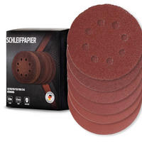 SCHLEIFPAPIER rund 126 Stück - Rostfarben, Kunststoff (125/125/12cm) - bestTools
