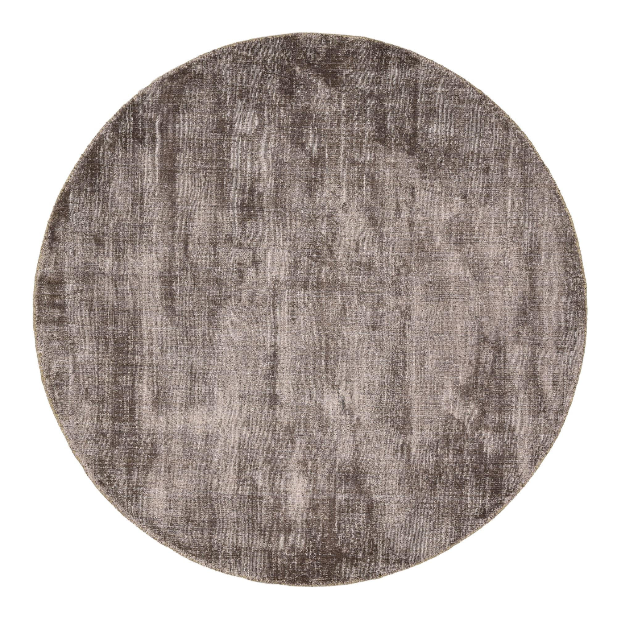 Theko Viskoseteppich Grau 150x150 cm