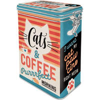 AROMADOSE Animal Club Cats & Coffee - Multicolor, Metall (11/17.5/7.5cm) - Nostalgic-Art