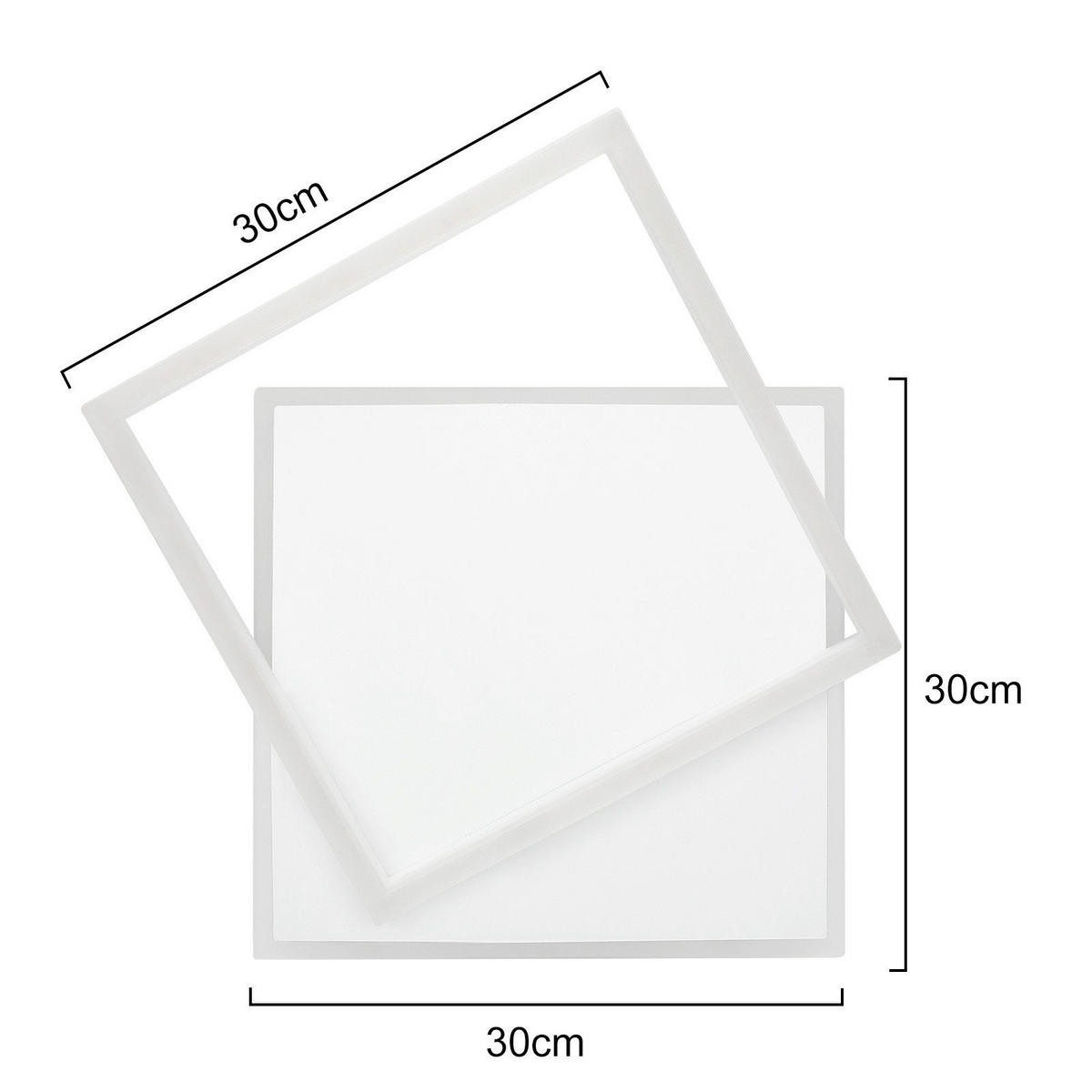LED-DECKENLEUCHTE Lena 43.5/41/6 cm - Weiß, Metall (43.5/41/6cm) - Nettlife