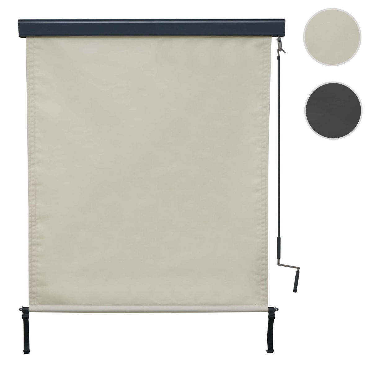 VERTIKALMARKISE Cremeweiß - Weiß, Textil (140/250/8cm) - MCW