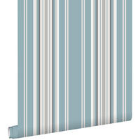 TAPETE Streifen 53 cm x 10.05 m - Blau, Papier (53/0.1cm) - ESTAhome