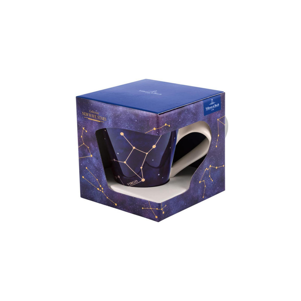 TASSE JUNGFRAU NewWave Stars weiß-blau 300 ml - Blau/Weiß, Keramik (0.3L) - Villeroy & Boch