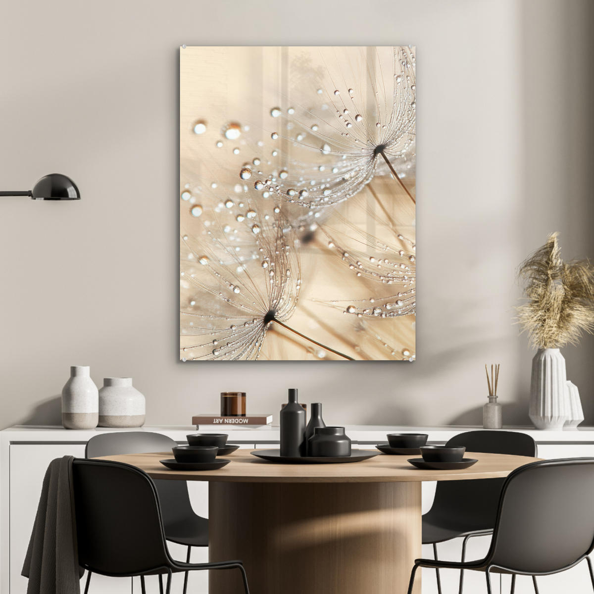 OBRAZ NA AKRYLOVOM SKLE Púpava - Abstraktné - Príroda - Béžová 60x80 cm - hnedá, sklo (60/80cm) - MuchoWow