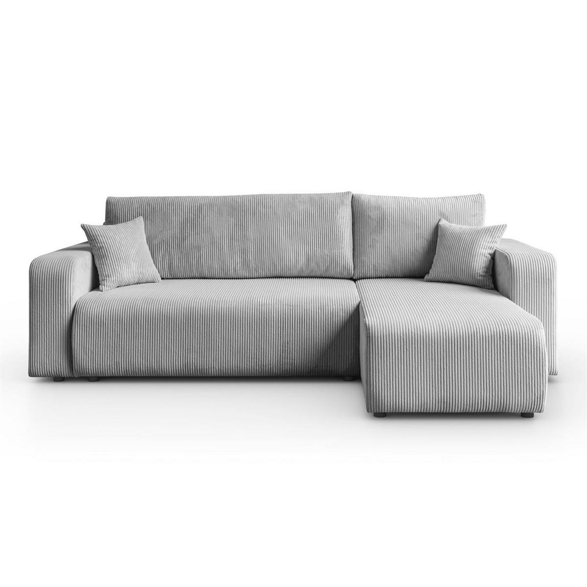 Ecksofa PRESTIGE L, Poso 110 - Hellgrau, Textil (247/143cm) - Lookway