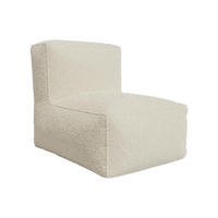 SESSEL - Bouclé-Stoff - Cremeweiß - NOUMARA - Weiß, Textil (95/80/70cm) - Vente-Unique