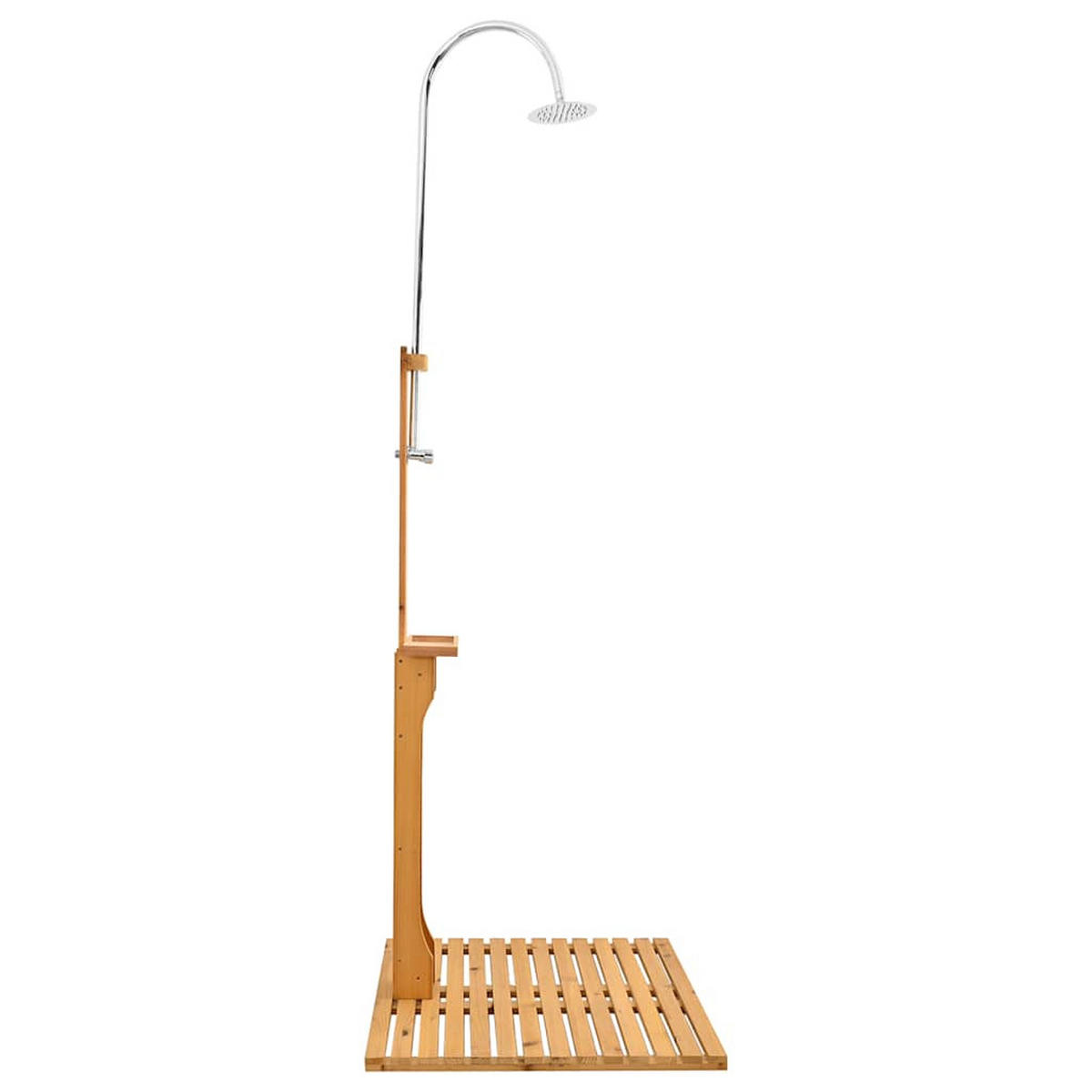 GARTENDUSCHE Holz - Naturfarben, Holz (75/221/75cm) - vidaXL