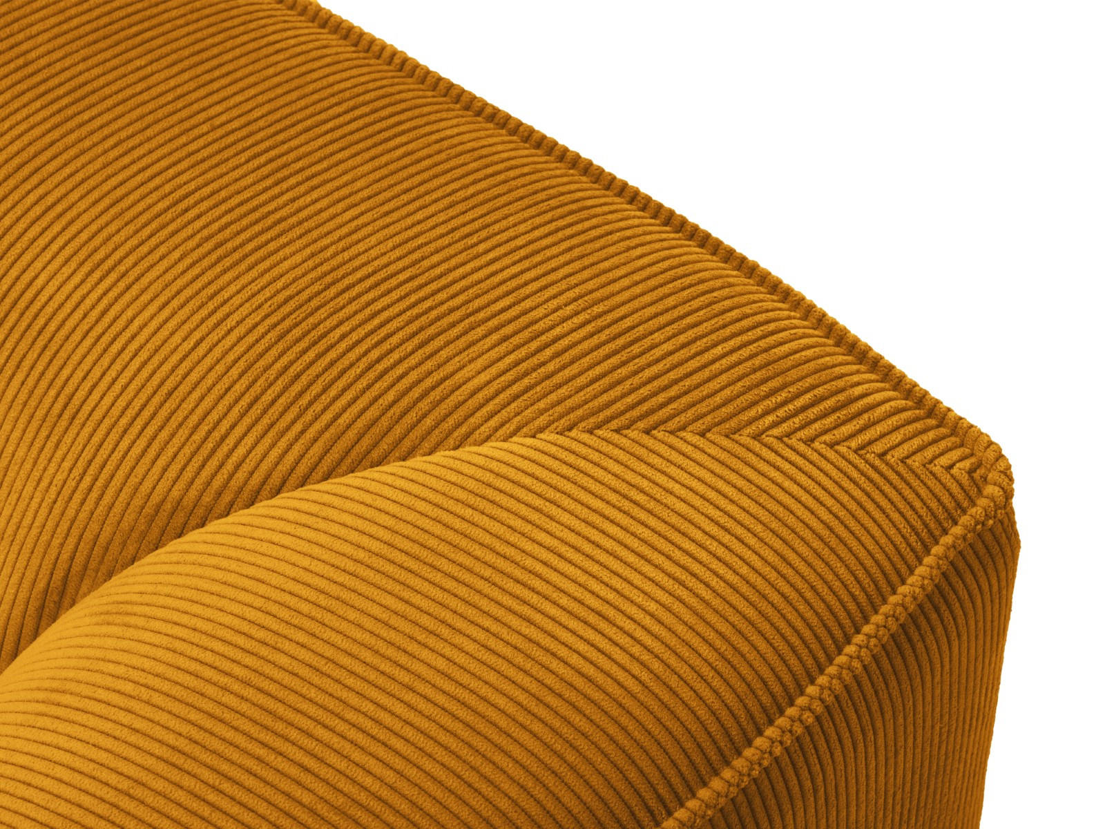 PANORAMASOFA rechts Ruby aus Cord gelb 7 Sitzplätze - Gelb, Textil (273/69/366cm) - Micadoni
