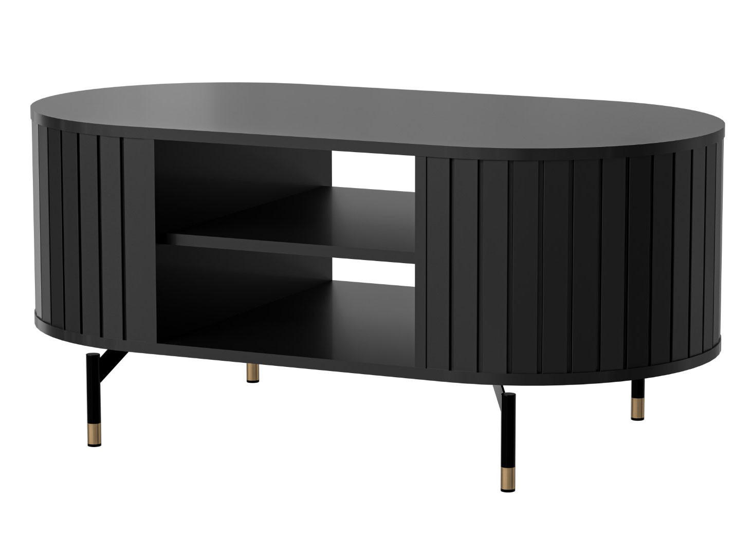 Feldmann-Wohnen Couchtisch Schwarz 104x47x56 cm