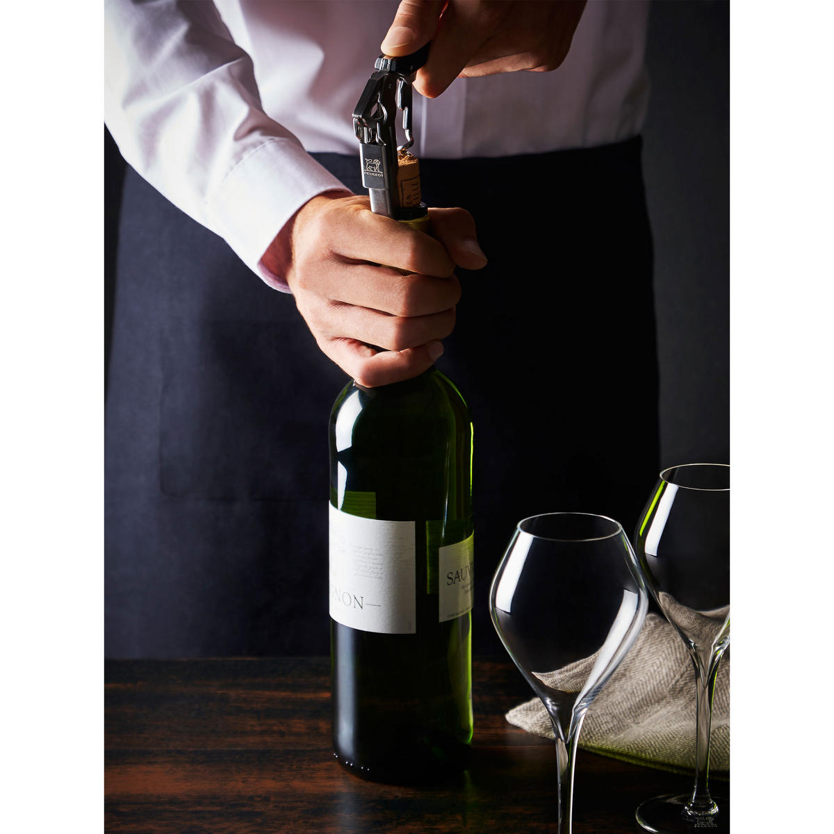 KORKENZIEHER Clavelin Sommerliermesser Kunststoff Edelstahl - Schwarz, Metall (3cm) - PEUGEOT