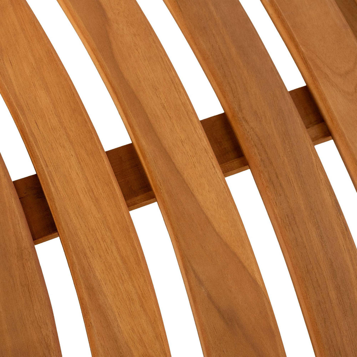 BAUMBANK Risen Holz Teak 250x125x45cm Halbrunde Sitzbank - Teakfarben, Holz (250/45/125cm) - DELUKE