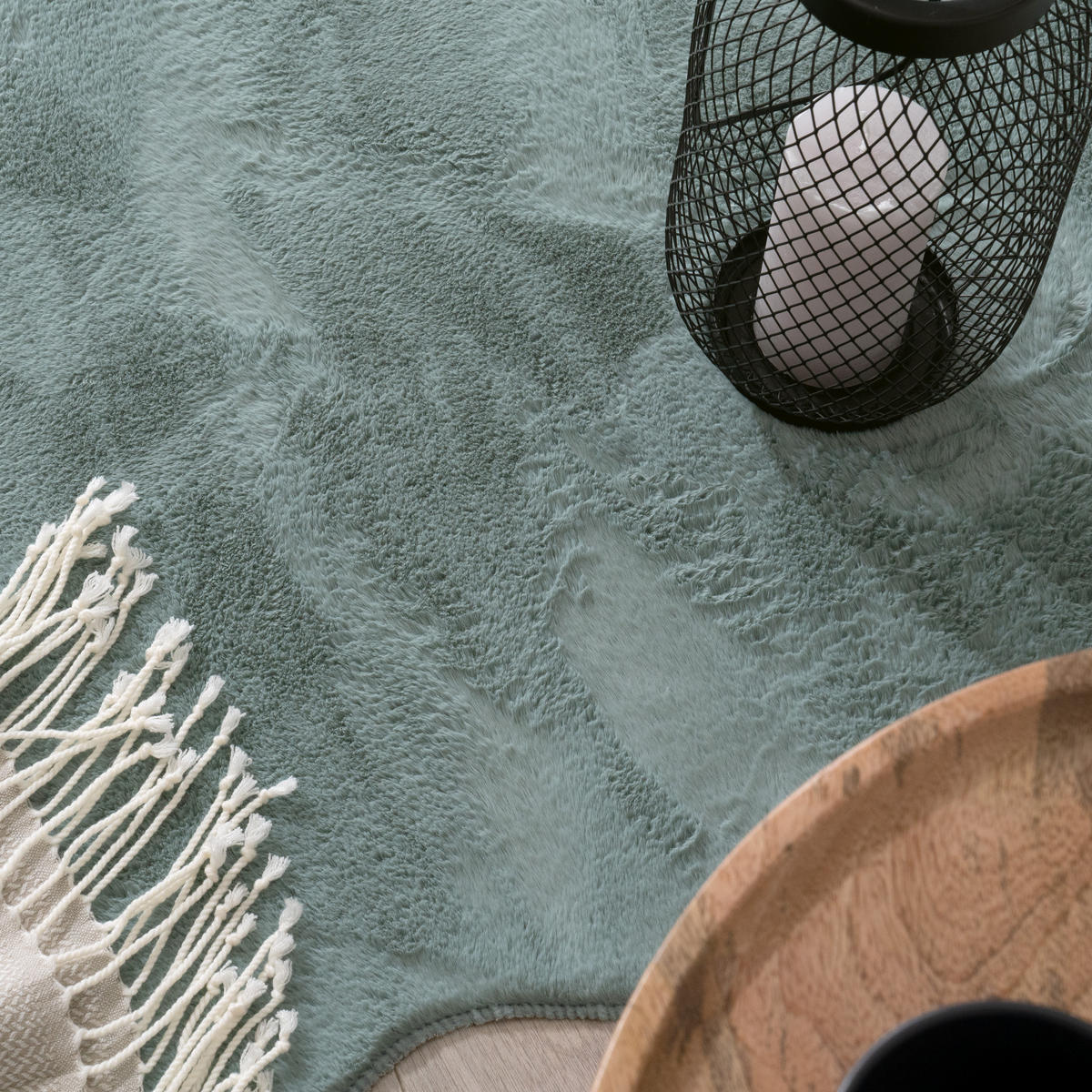 KURZFLORTEPPICH 140/200 cm Pelt 640 - Türkis, Textil (140/200cm) - Paco Home