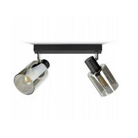 DECKENLEUCHTE TUBE - Transparent/Schwarz, Glas/Metall (9/32/22cm) - kiki design