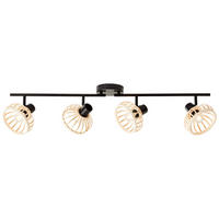 SPOTBALKEN Norah 99740/76 - Schwarz, Holz (15/90.5/22cm) - Brilliant