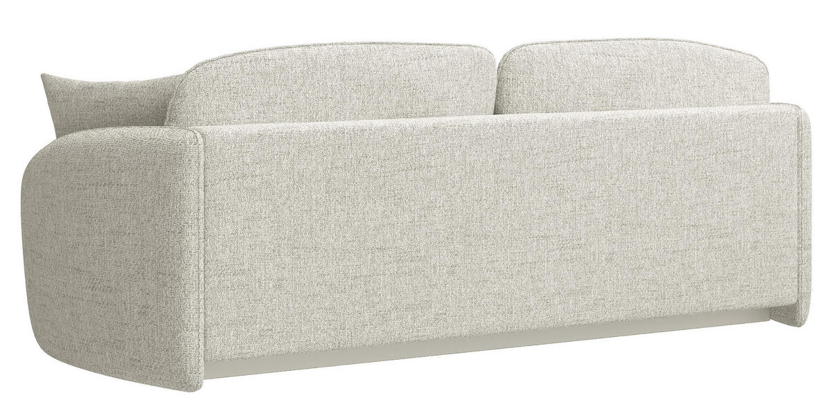 3-SITZER-SOFA Savoy Cremeweiß mit Schlaffunktion - Creme/Schwarz, Kunststoff/Textil (254/96/105cm) - Selsey