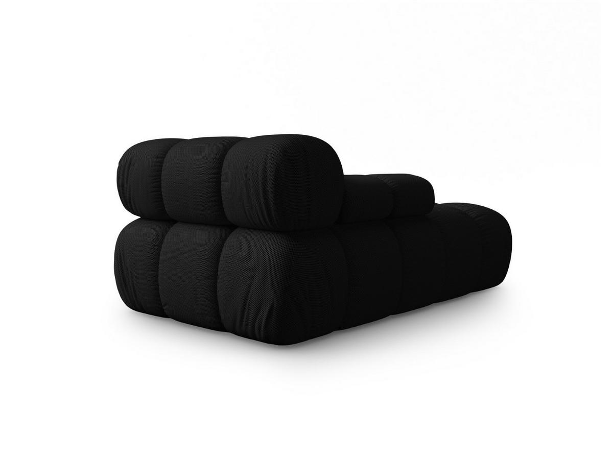 CHAISELONGUE links Bellis aus 3D-Stoff schwarz - Schwarz, Textil (94/70/155cm) - Micadoni