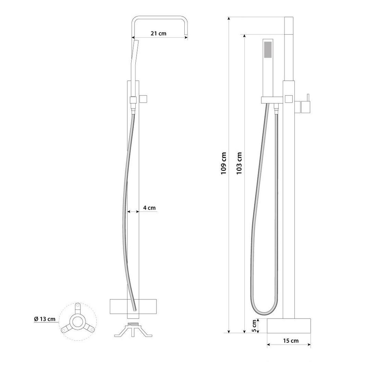 WHIRLPOOL freistehend F29 Armatur AF05 - Weiß, Glas/Kunststoff (90/58/180cm) - AcquaVapore by Sandra Jentho