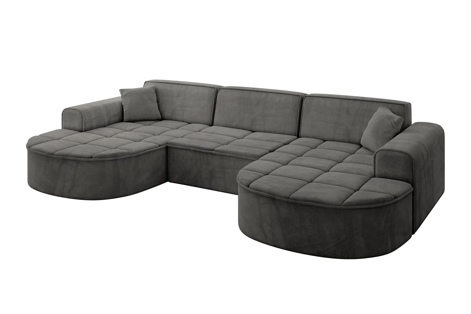 WOHNLANDSCHAFT TARO-U1 - 303x171x79,5 cm Dunkelgrau - Dunkelgrau, Holzwerkstoff/Textil (303/79.5/171cm) - ALTDECOR