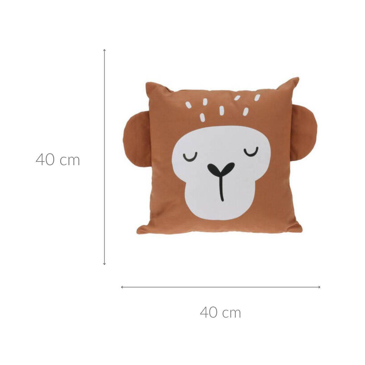 KUSCHELKISSEN Safari 40/40 cm - Braun, Naturmaterialien (40/40cm)