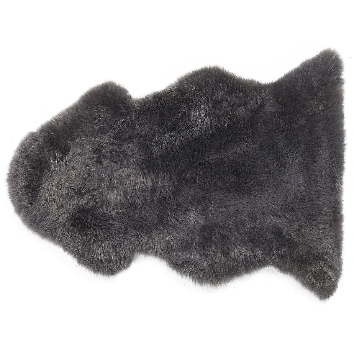 SHAGGY-SCHAFFELL Uluru 100/110/65 cm - Dunkelgrau, Fell (65/100cm) - Beliani