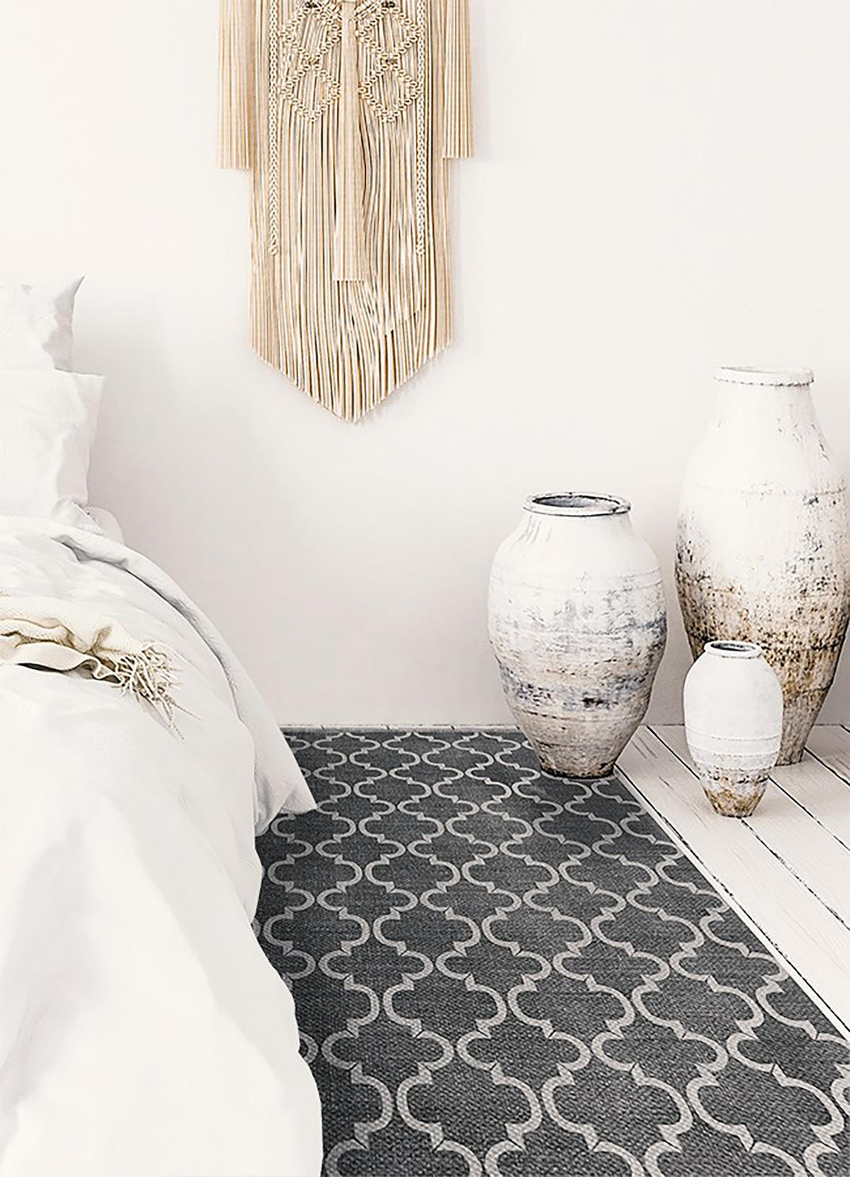 VINYL-TEPPICH 90x60 cm Grau - Grau, Kunststoff (60/1.6cm) - ArtPrintCave