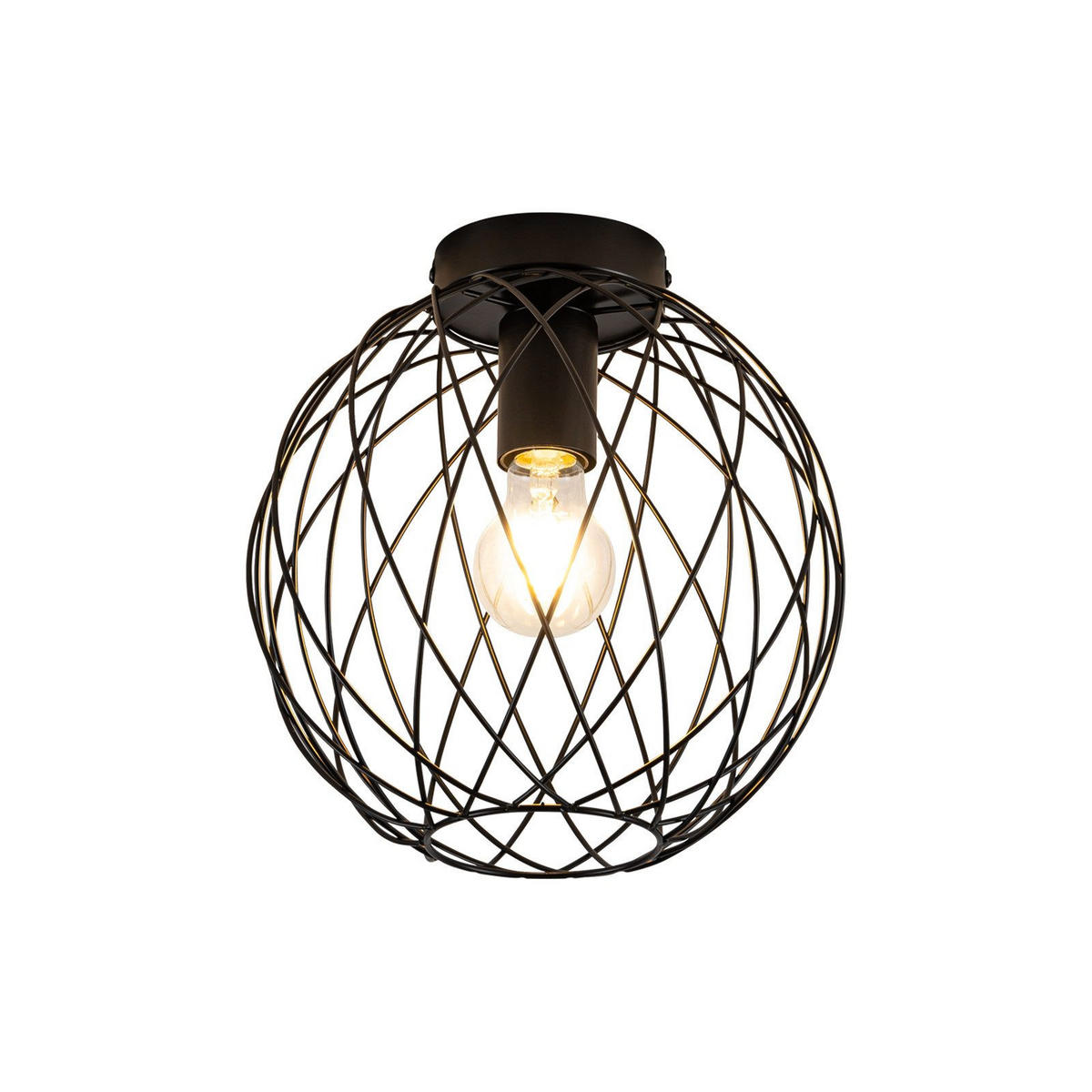 DECKENLEUCHTE Mancera 25/25/26.5 cm - Schwarz, Metall (25/25/26.5cm) - Nettlife