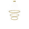 LED-HÄNGELAMPE 3er Ring Gold Ø 120 | 100 | 80cm - Goldfarben, Metall (1.3/120/3.3cm) - s.luce