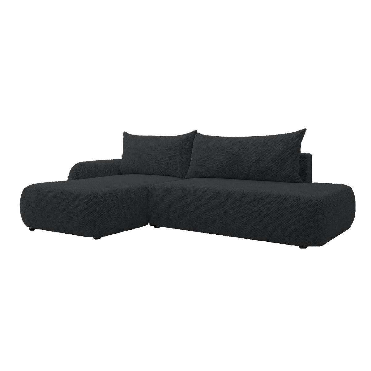 ECKSOFA Munduk I mit Schlaffunktion, Anthrazit - Dunkelgrau, Textil (302/184cm) - Fedve