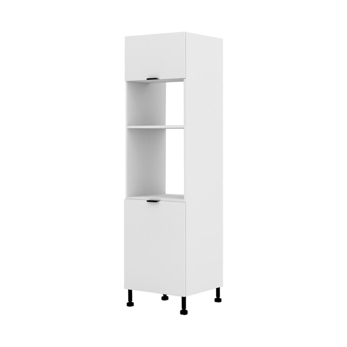 BACKOFEN-HOCHSCHRANK – 60 cm – Lunara – Weiß Matt - Weiß, Holzwerkstoff (60/203/56cm) - hi-markt