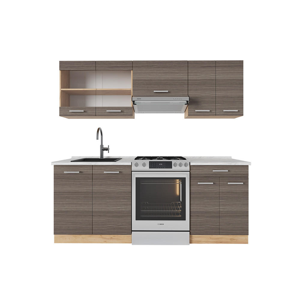 Honigeiche/Grau, Holzwerkstoff (200/81.6/60cm) - Vicco