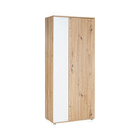 MEHRZWECKSCHRANK 70/159/35 cm Weiß Artisan Oak - Silberfarben/Eiche Artisan, Holzwerkstoff/Kunststoff (70/159/35cm) - arthur berndt