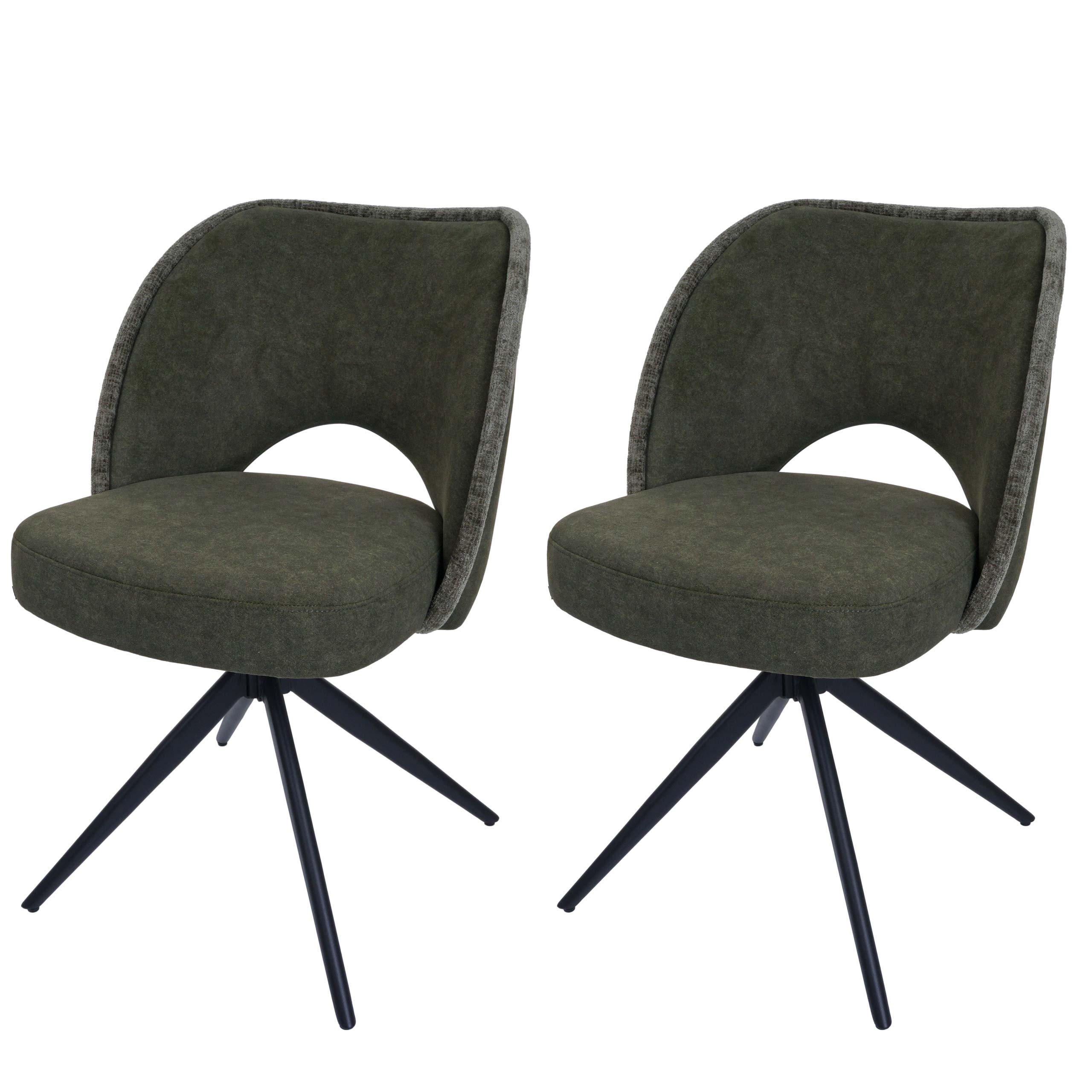 ESSZIMMERSTUHL Grün 2er-Set - Grün, Textil (54/84/60cm) - MCW