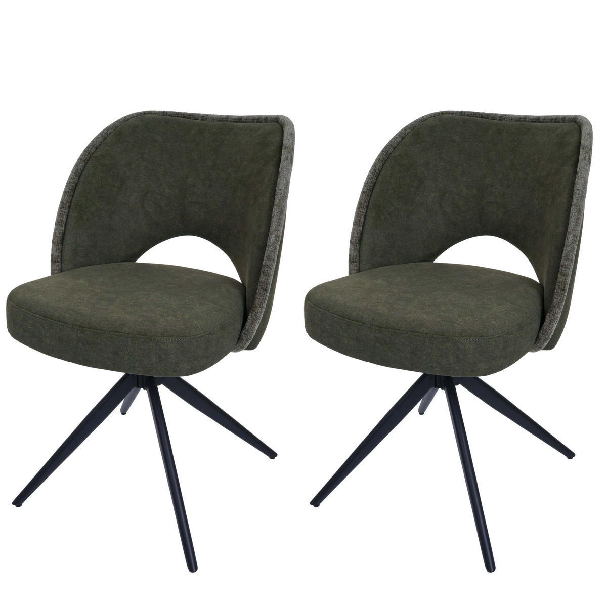 ESSZIMMERSTUHL Grün 2er-Set - Grün, Textil (54/84/60cm) - MCW