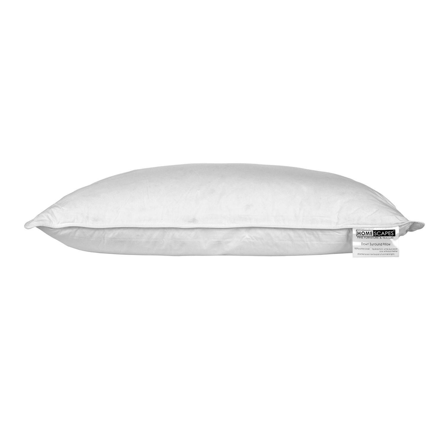 3-KAMMER-KISSEN Daunen mit Federkern 48/74 cm - Weiß, Textil (48/74cm) - Homescapes