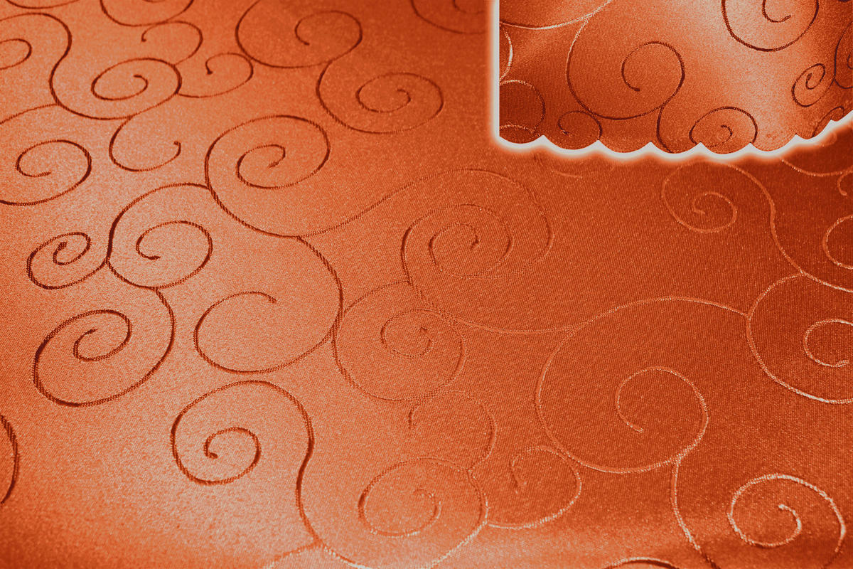 TISCHDECKE 130/220 cm Ornamente Terracotta - Terracotta, Textil (130/220cm) - TiborTex