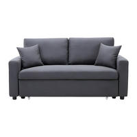 SCHLAFSOFA - 3 Personen - Stoff - Anthrazitgrau - - Anthrazit, Textil (168/85/101cm) - Vente-Unique