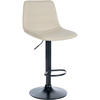 BARHOCKER Lederlook creme - Creme/Schwarz, Textil/Metall (45/89/46cm) - CLP