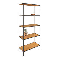 REGAL Vita Stahl, Spanplatte, Melaminfolie Natur - Naturfarben, Metall (36/170/80cm) - tinkaro