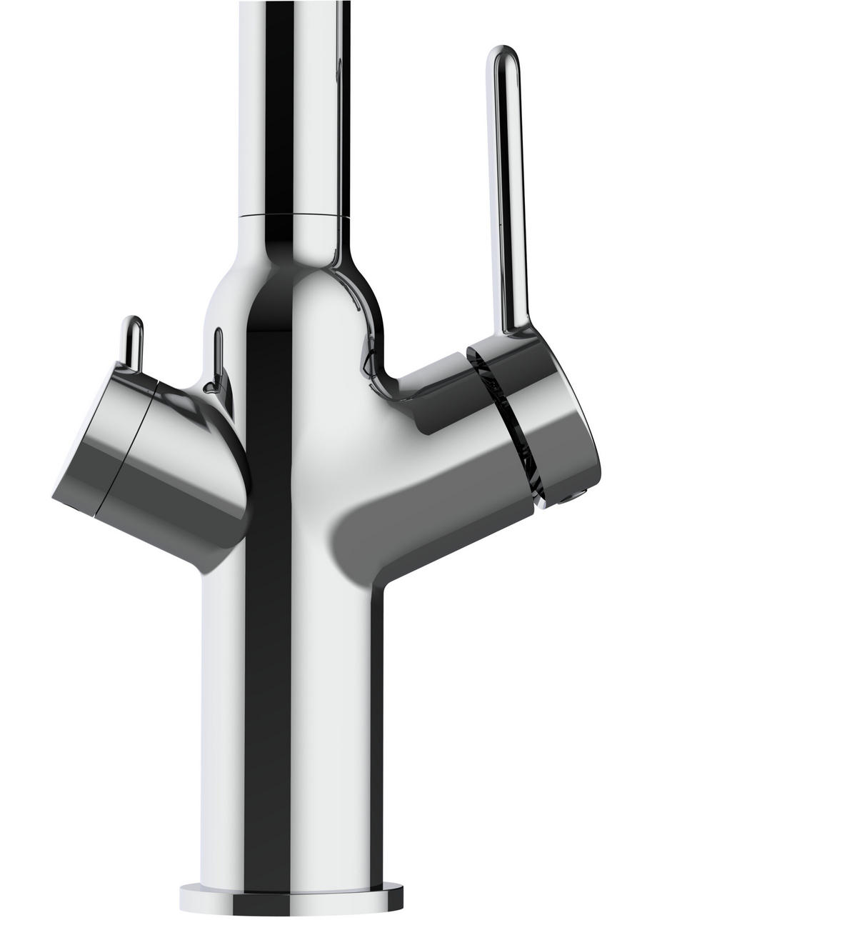 3-WEGE-KÜCHENARMATUR, Verchromt, 2-Strahl-Brause - Chromfarben, Metall (20.61/48/20.61cm) - VIZIO