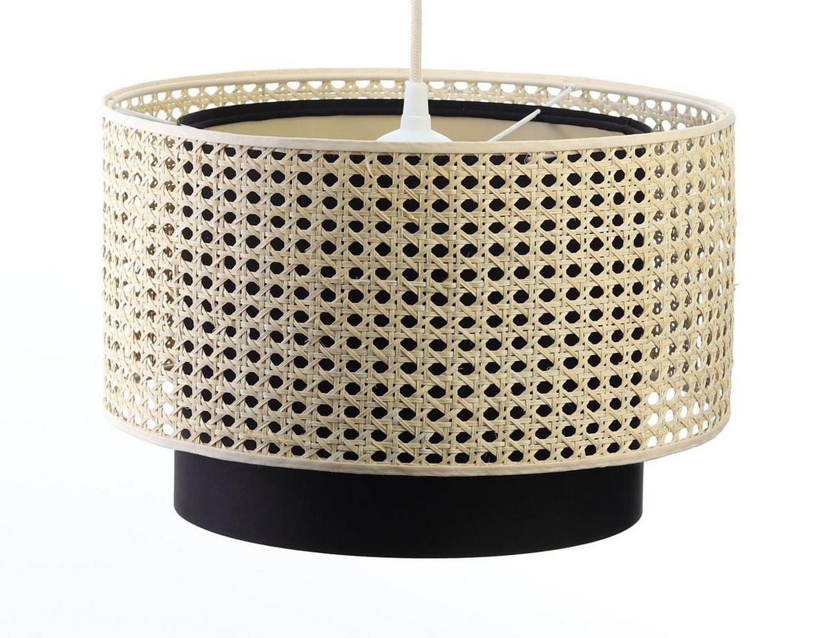 HÄNGELEUCHTE Schwarz 60/35 cm - Beige/Schwarz, Textil (60/1.2/35cm) - ONZENO