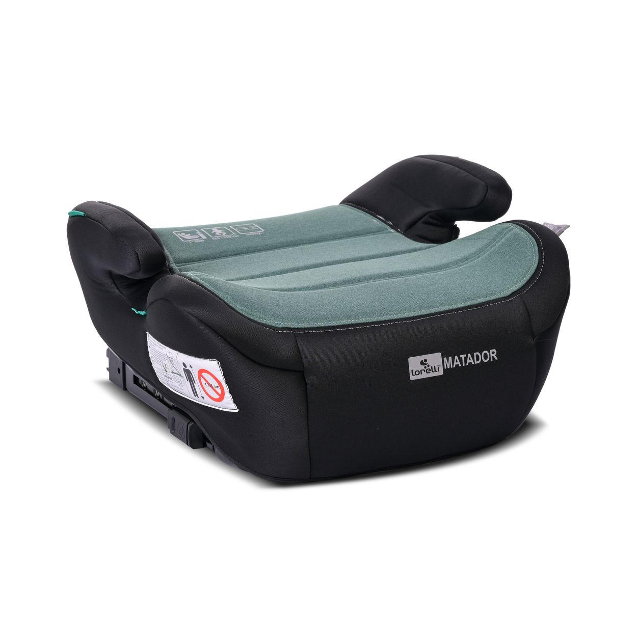 SITZERHÖHUNG i-Size Matador grün (125-150cm) Kindersitz, Isofix, Armlehne - Grün, Kunststoff (42/21/38cm) - Lorelli