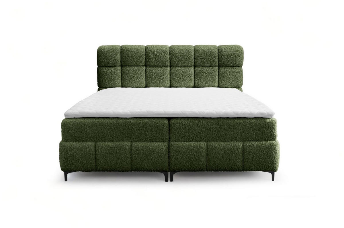 BOXBETT Sophie In Rolf - Dunkelgrün, Holzwerkstoff/Textil (100/200cm) - Fun Möbel