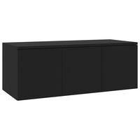 TV-SCHRANK Schwarz 80x34x30 cm Holzwerkstoff - Schwarz, Holzwerkstoff (80/30/34cm) - furnicato